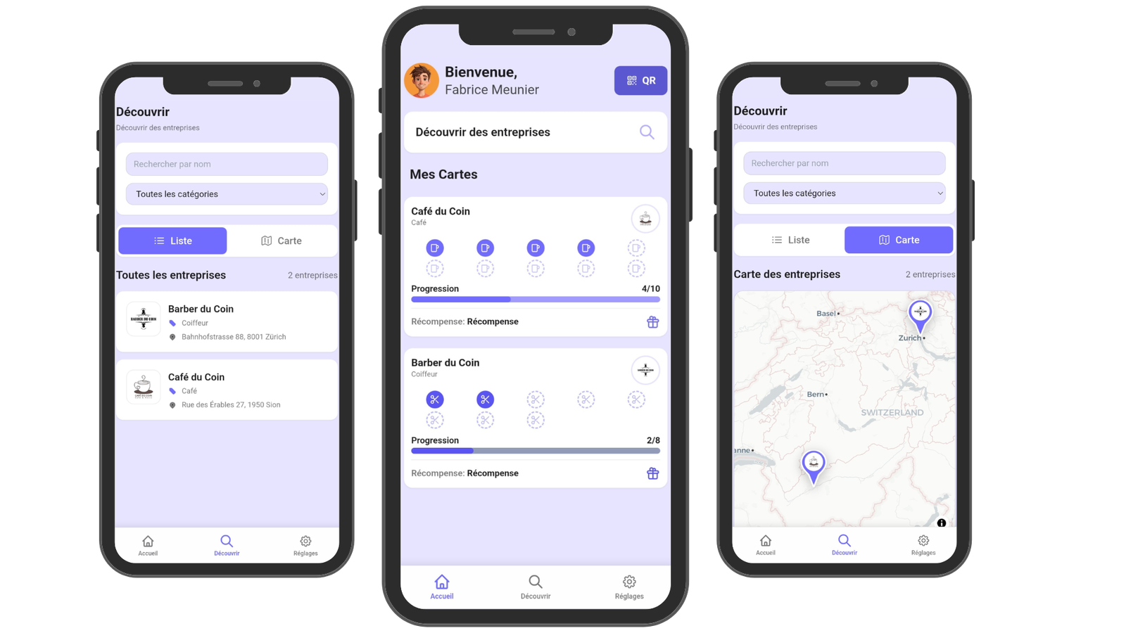 Application Rivlo sur mobile